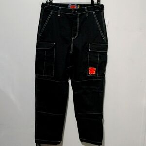 Zummiez Empyre sk8 cargo emb stitch blk pants size 28